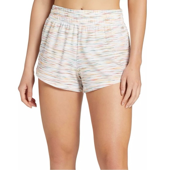 DSG Stride Mid-rise short Built in Brief White Multi Womens S Running Active NWT - Picture 1 of 16